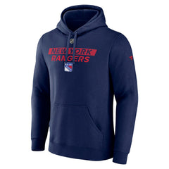 New York Rangers Fanatics Authentic Pro Core Primary Fleece Pullover Hoodie - Navy - NHL