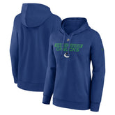 Vancouver Canucks Fanatics Women's Authentic Pro Core Primary Fleece Pullover Hoodie - Blue - NHL