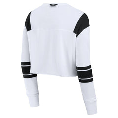 New York Jets Women's Stretch Cropped Fashion Long Sleeve T-Shirt White | Fanatics