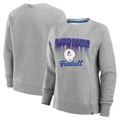 New England Patriots Women's Hit Hard Fleece Pullover Sweatshirt Heather Gray | Fanatics