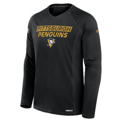 Pittsburgh Penguins Fanatics Authentic Pro Rink Tech Long Sleeve T-Shirt - Black - NHL
