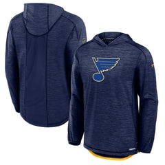 St. Louis Blues Fanatics Authentic Pro Rink Lightweight Pullover Hoodie - Navy - NHL