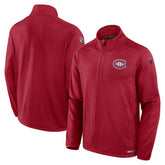 Montreal Canadiens Fanatics Authentic Pro Rink Quarter-Zip Jacket - Red - NHL