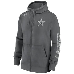 Dallas Cowboys Primetime Club Full-Zip Hoodie Charcoal | Nike for Sale
