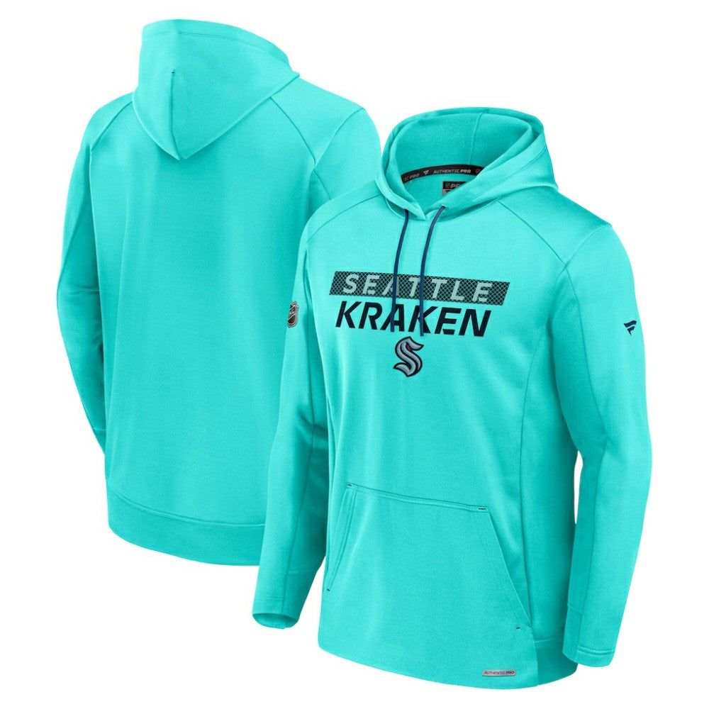 Seattle Kraken Fanatics Authentic Pro Rink Fleece Pullover Hoodie - Blue - NHL