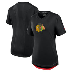 Chicago Blackhawks Fanatics Women's Authentic Pro Rink T-Shirt - Black - NHL