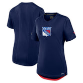 New York Rangers Fanatics Women's Authentic Pro Rink Tech T-Shirt - Navy - NHL