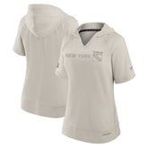 New York Rangers Fanatics Women's Authentic Pro Road Fashion Top - Cream - NHL
