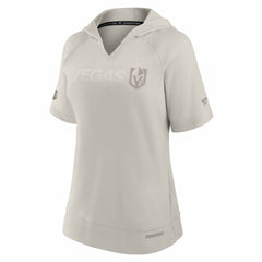 Vegas Golden Knights Fanatics Women's Authentic Pro Road Fashion V-Neck Hoodie T-Shirt - Cream - NHL