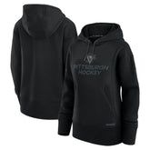Pittsburgh Penguins Fanatics Women's Authentic Pro Road Pullover Hoodie - Black - NHL