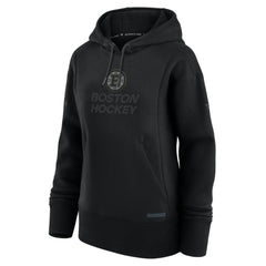 Boston Bruins Fanatics Women's Authentic Pro Road Pullover Hoodie - Black - NHL