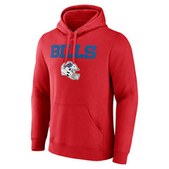 Josh Allen Buffalo Bills Team Wordmark Player Name & Number Pullover Hoodie Red | NFL