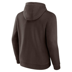 Cleveland Browns Geometric Chrome Pullover Hoodie Brown | Fanatics