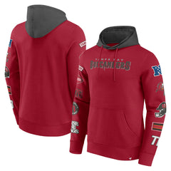 Tampa Bay Buccaneers Patched Out Pullover Hoodie Red/Pewter | Fanatics