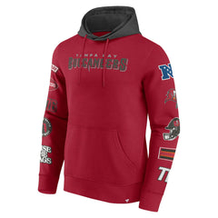 Tampa Bay Buccaneers Patched Out Pullover Hoodie Red/Pewter | Fanatics
