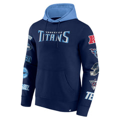 Tennessee Titans Patched Out Pullover Hoodie Navy/Light Blue | Fanatics