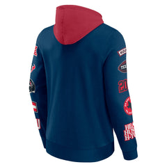Houston Texans Patched Out Pullover Hoodie Navy/Cardinal | Fanatics