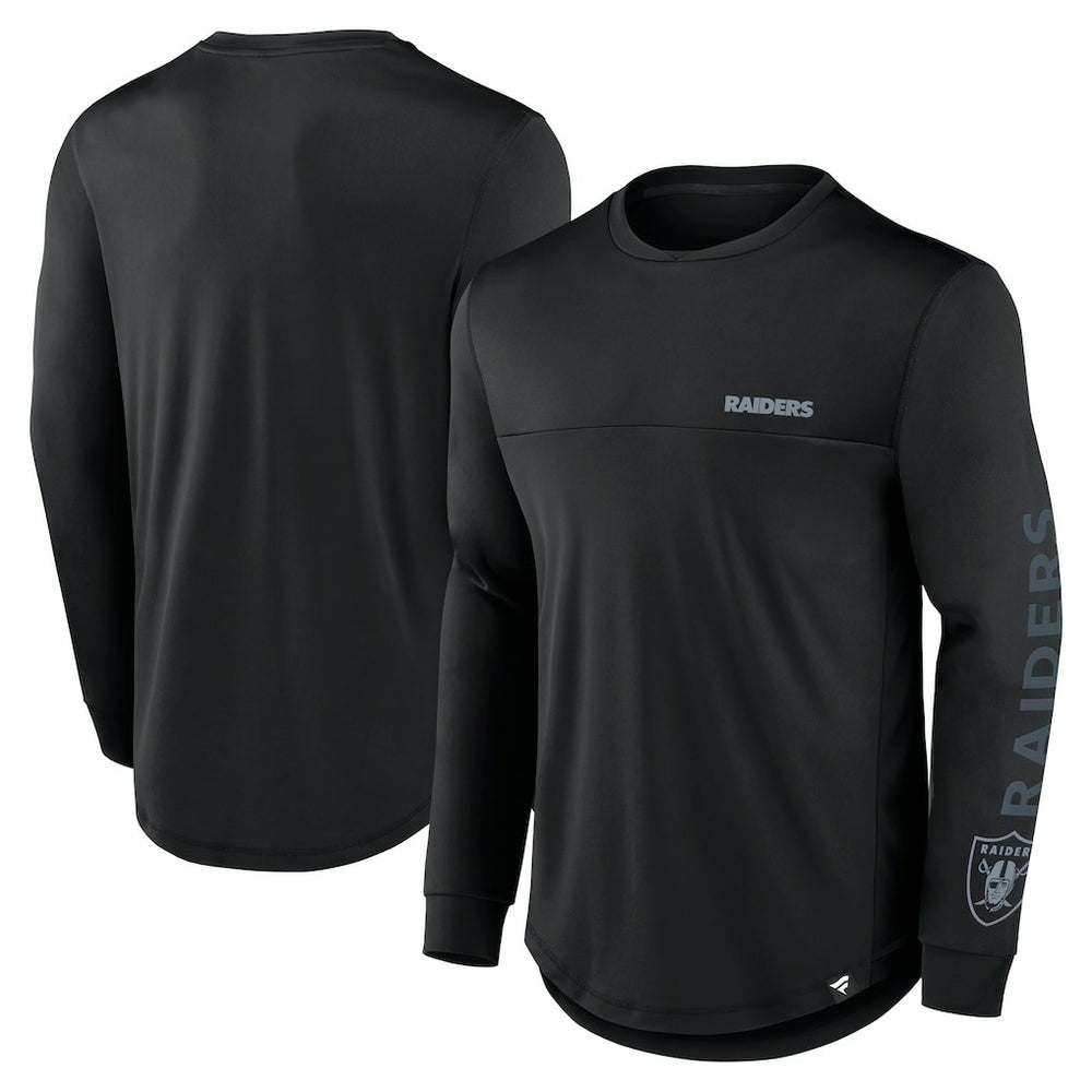 Las Vegas Raiders Blackout Long Sleeve T-Shirt Black | Fanatics