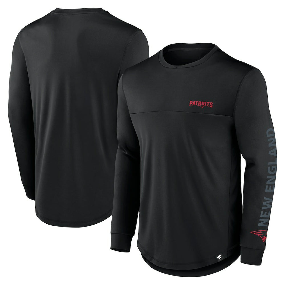New England Patriots Blackout Long Sleeve T-Shirt Black | Fanatics