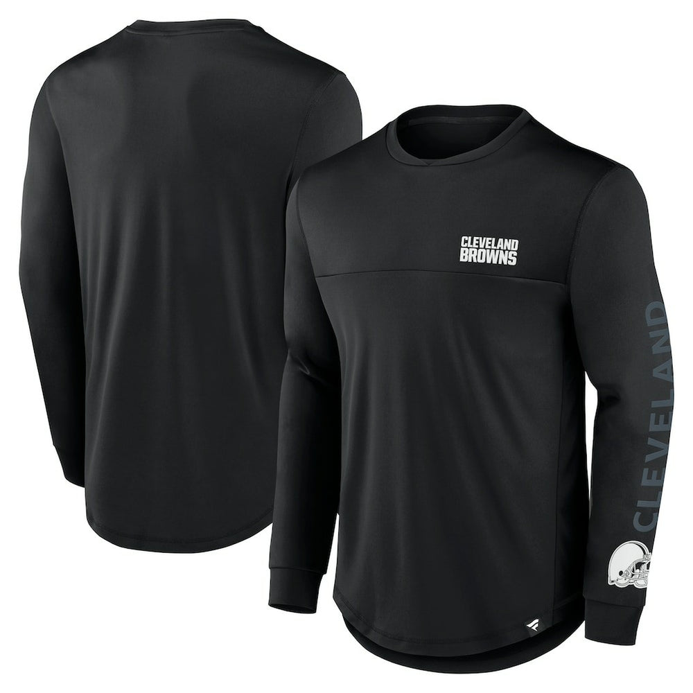 Cleveland Browns Blackout Long Sleeve T-Shirt Black | Fanatics