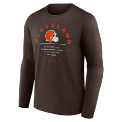 Cleveland Browns Stat Sheet Long Sleeve T-Shirt Brown | Fanatics