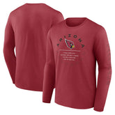 Arizona Cardinals Stat Sheet Long Sleeve T-Shirt Cardinal | Fanatics
