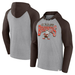 Cleveland Browns Under Center Long Sleeve Hoodie T-Shirt Gray/Brown | Fanatics