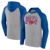 Buffalo Bills Under Center Long Sleeve Hoodie T-Shirt Gray/Royal | Fanatics