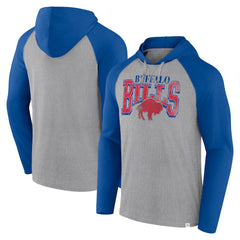 Buffalo Bills Under Center Long Sleeve Hoodie T-Shirt Gray/Royal | Fanatics