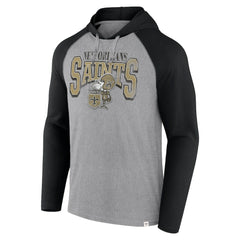 New Orleans Saints Under Center Long Sleeve Hoodie T-Shirt Gray/Black | Fanatics