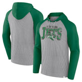 New York Jets Under Center Long Sleeve Hoodie T-Shirt Gray/Kelly Green | Fanatics