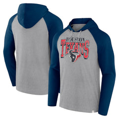 Houston Texans Under Center Long Sleeve Hoodie T-Shirt Gray/Navy | Fanatics