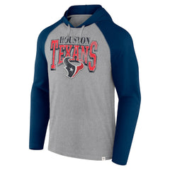 Houston Texans Under Center Long Sleeve Hoodie T-Shirt Gray/Navy | Fanatics