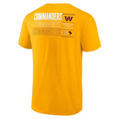 Washington Commanders Repeat Stats T-Shirt Gold | Fanatics
