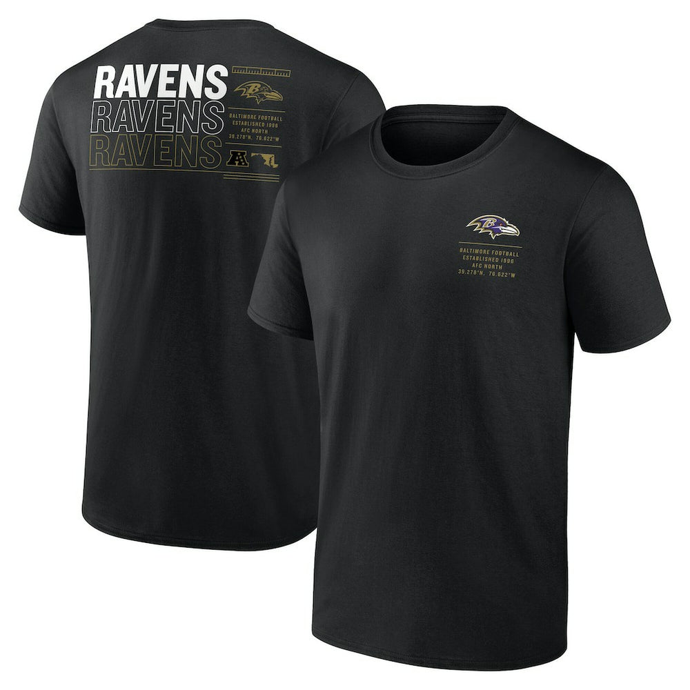 Baltimore Ravens Repeat Stats T-Shirt Black | Fanatics