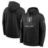 Las Vegas Raiders 2024 NFL Crucial Catch Club Pullover Hoodie Black | Nike for Sale