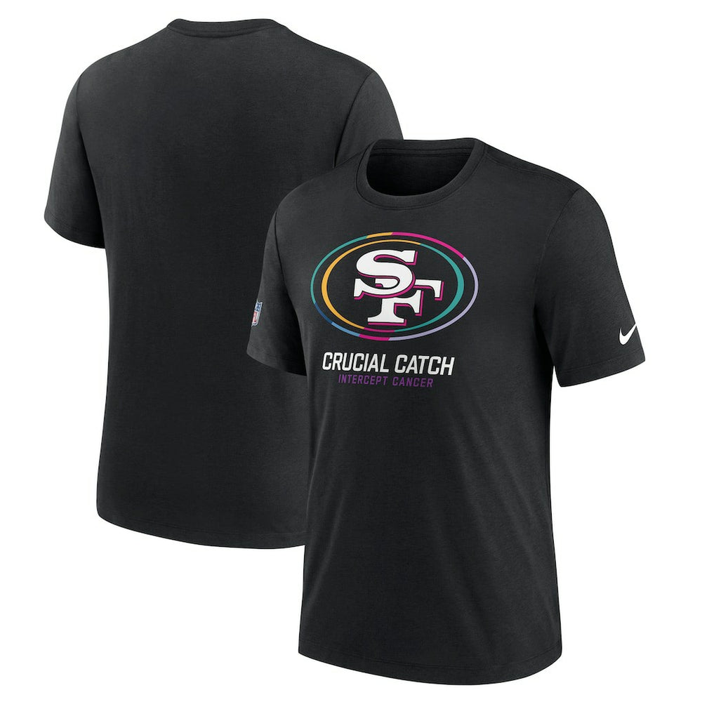 San Francisco 49ers 2024 NFL Crucial Catch Big & Tall T-Shirt Black | Nike for Sale