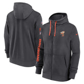 Cleveland Browns 2024 Sideline Club Full-Zip Hoodie Anthracite | Nike for Sale