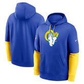 Los Angeles Rams 2024 Sideline Club Pullover Hoodie Royal | Nike for Sale