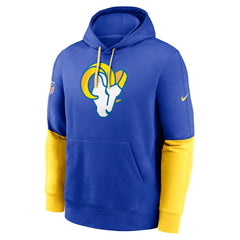 Los Angeles Rams 2024 Sideline Club Pullover Hoodie Royal | Nike for Sale