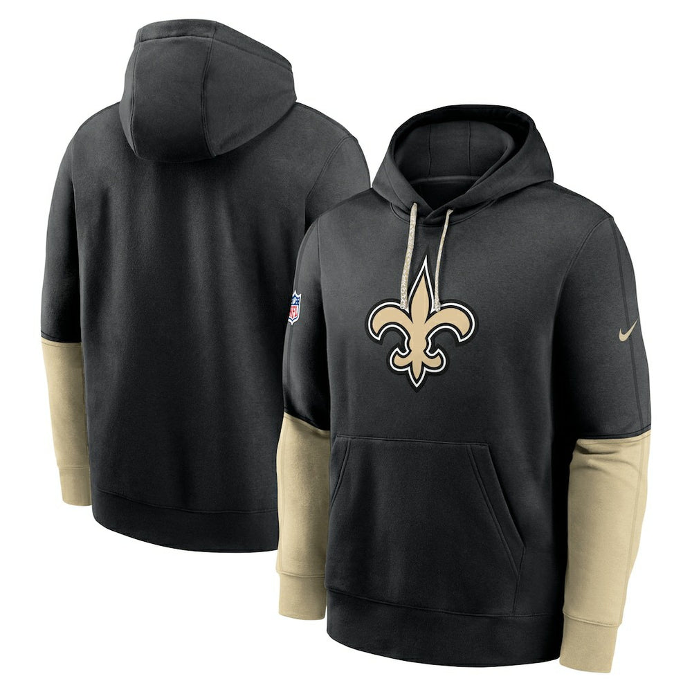 New Orleans Saints 2024 Sideline Club Pullover Hoodie Black | Nike for Sale