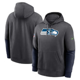 Seattle Seahawks 2024 Sideline Club Pullover Hoodie Anthracite | Nike for Sale