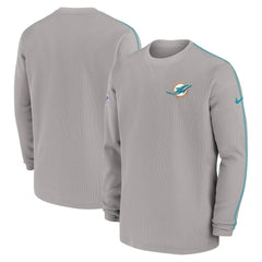 Miami Dolphins 2024 Sideline Coaches Long Sleeve Top Gray | Nike for Sale