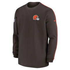 Cleveland Browns 2024 Sideline Coaches Long Sleeve Top Brown | Nike for Sale