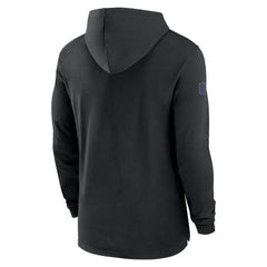 Baltimore Ravens 2024/25 Sideline Performance Long Sleeve Hoodie T-Shirt Black | Nike for Sale