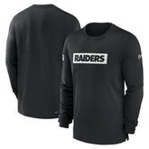 Las Vegas Raiders Sideline Player Performance Long Sleeve T-Shirt Black | Nike for Sale