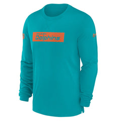 Miami Dolphins Sideline Player Performance Long Sleeve T-Shirt Aqua | Nike for Sale