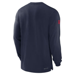 New England Patriots Sideline Player Performance Long Sleeve T-Shirt Navy | Nike for Sale