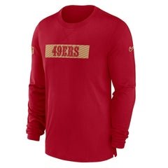 San Francisco 49ers Sideline Player Performance Long Sleeve T-Shirt Scarlet | Nike for Sale
