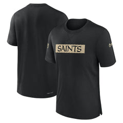 New Orleans Saints Sideline Player Performance T-Shirt Black | Nike for Sale